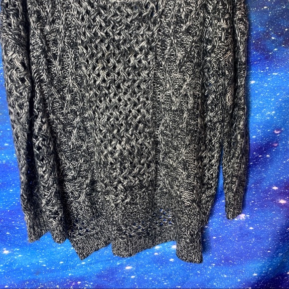 Foreign Exchange- Oversized Sheer Knit Sweater S - Picture 3 of 10